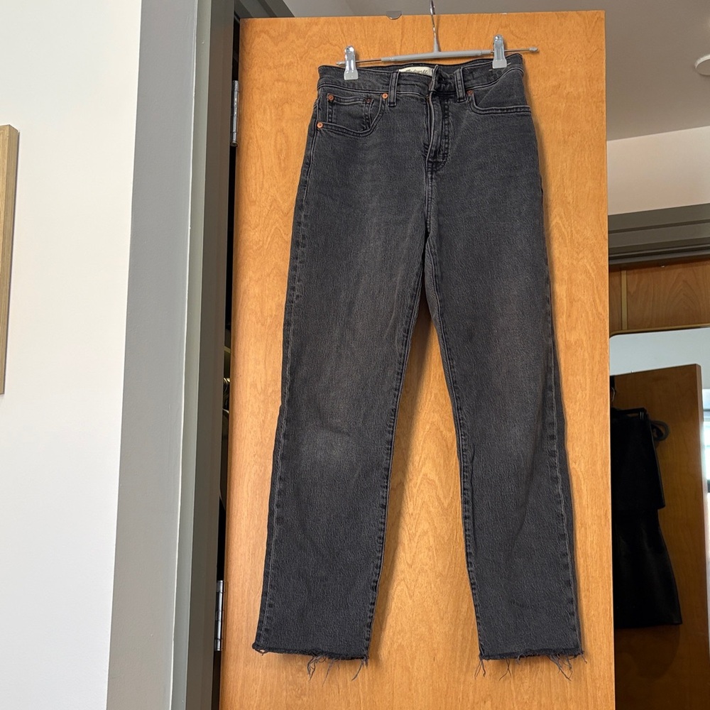 Madewell Women's Charcoal 90’s Straight Crop Jeans